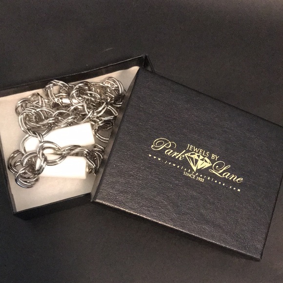 Park Lane silver tone chain barrel bead necklace, boxed new condition - Picture 8 of 9